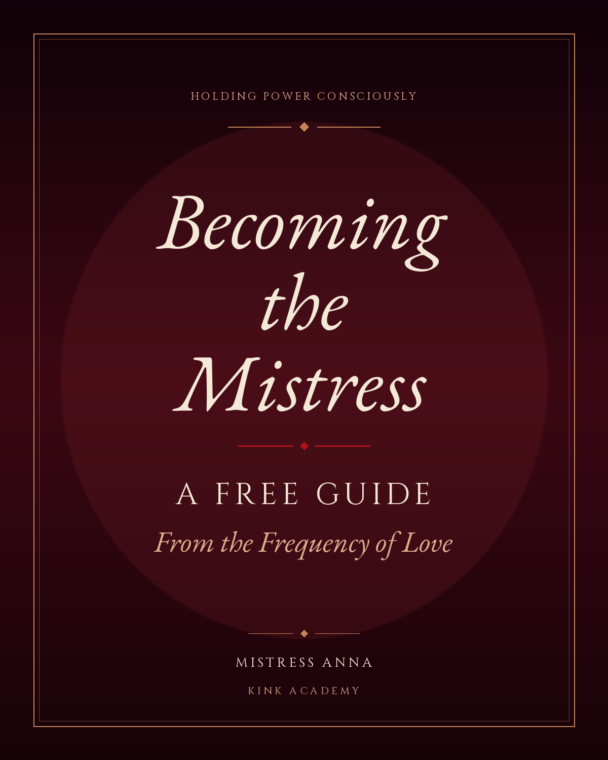 Becoming the Mistress free guide cover